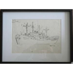 Pierre Le Trividic (rouen School). The Louis Marshall. Drawing.