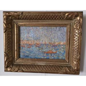 Stan Reska. View Of Venice. Pointillist Painting. Hsc.