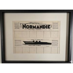 Pierre Le Trividic (rouen School). Model Design For The Paris Normandie. 1941.