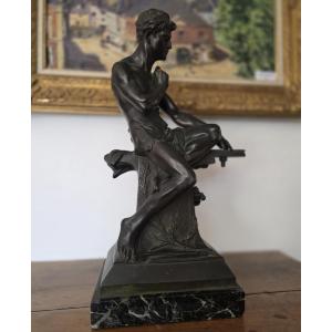 Edouard Drouot. Large Bronze Sculpture.