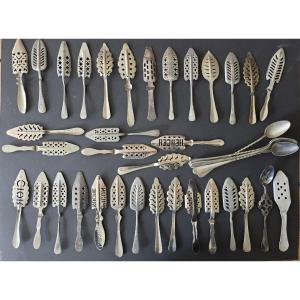 Absinthe Spoons. Set Of 60 Pieces.
