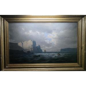 Henry Mosny. Marine. Oil On Canvas.1877.