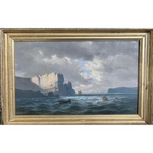 Henry Mosny. Marine. Oil On Canvas.1877.