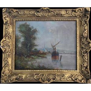 L. Minard. The Port Of Rouen. 1891. Rouen School.
