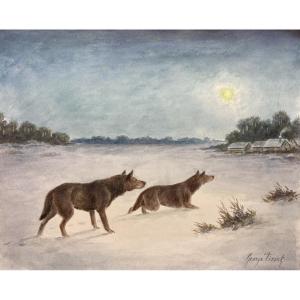 George Tisset, Wolves In The Snow