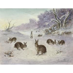 George Tisset, Rabbits In The Snow