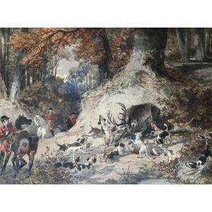 Henri Auguste De Montpezat, Hunting With Hounds