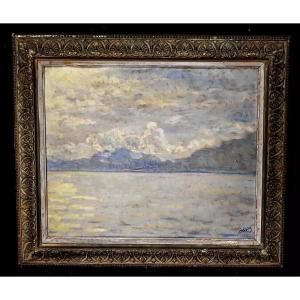 Marine Oil Painting Sumatra Indonesia Signed Ferdinand Olivier (1873-1957)