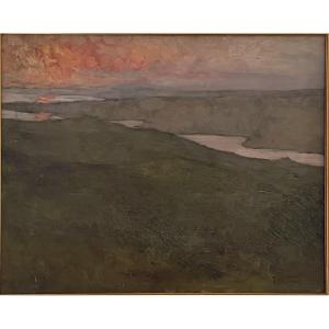 Ferdinand Olivier (1873 - 1957) Sunset In Provence, 