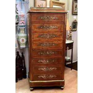 Secretary Desk In The Form Of A Weekly Organizer - Boulle Marquetry - Napoleon III Period