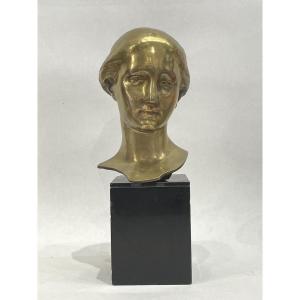 Gilded Bronze Bust Of A Woman - 20th Century