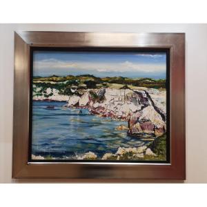 Peyranne Rémy (1935 - 2018) Oil Painting Seascape, Toulouse Painter 