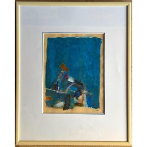 Chafik Abboud ( 1926 - 2004 ) Painting Gouache Modern Art