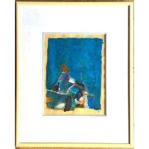 Chafik Abboud ( 1926 - 2004 ) Painting Gouache Modern Art