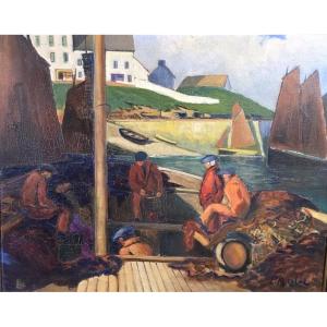Colat Prosper Mary ( 1882 - 1954) - Oil On Canvas Brittany Early 20th Century