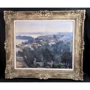 Jacques Hervé ( 1905 - 1942) Oil Painting - View Of Douarneney Bretagne