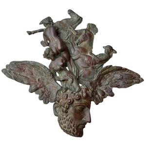 Bas-relief In Patinated Bronze 