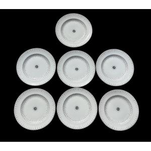 Suite Of 7 Haviland Suzanne Lalique Plates.