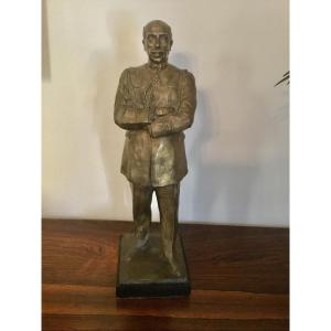 Abbé Henri Bronze Of Colonel Brosse, Bissiglia Foundry, Lost Wax