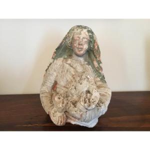 Stone Sculpture Of The Virgin And Child, 15th/16th Century 