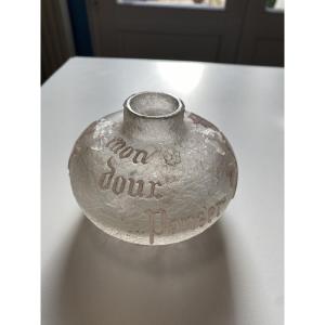 Daum Nancy Lorraine Cross Talking Vase