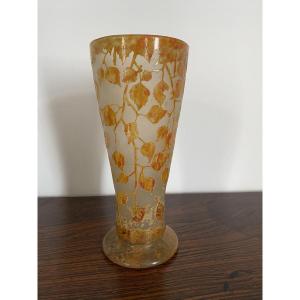 Daum Nancy Vase With Autumn Foliage