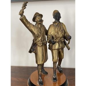 Senegalese Riflemen In Bronze Wamba Lomombia