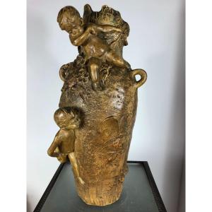 Art Nouveau Vase By Goldscheider Wien 