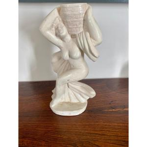 André Deluol Sculpture In Patinated Plaster