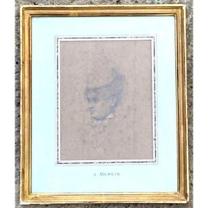 Portrait Of A Woman - Charles Auguste Mengin