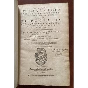 Magni Hippocratis Medicorum Omnium Facile 1595 - Works Of Hippocrates By Anuce Foes - Medicine