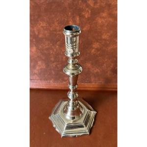 17th Century Candlestick Or Torch - Gilt Bronze 