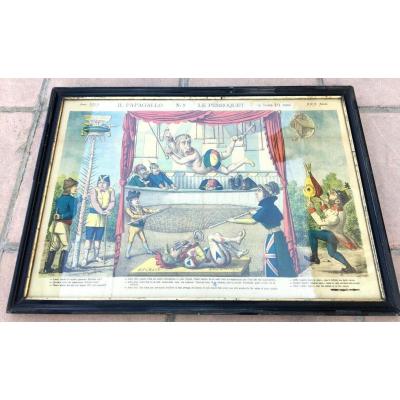 Caricature XIXth - The Political Circus - Augusto Grossi (1835-1919)