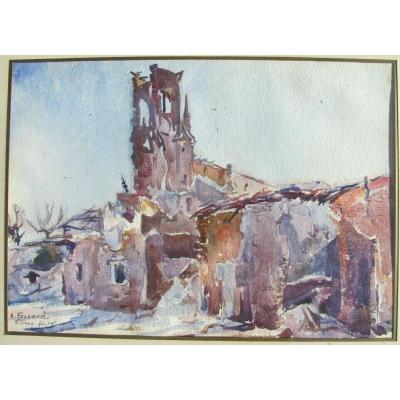 Flirey 1917 - A. Fossard - Late Impressionnist - Memory Of The Great War 1914 1918