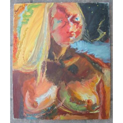 Oil On Canvas - Paul Courtin - Summer Of Woman