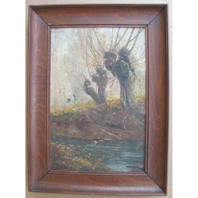 Hst - Autumn Scene - Raymond Urbain (1895-1962) - School Of Nancy.