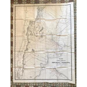 Map Of Argentina Nineteenth - Mapa De Los Ferro Carriles Republica Argentina - Carlos Gordon