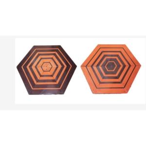 2 Decorative Kinetic Panels In Enamelled Sheet Metal