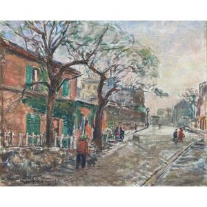 François Géo (1880-1968), The Agile Rabbit In Montmartre, Paris, Oil On Canvas