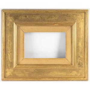 Engraved "casseta" Frame, Gilded With Gold Leaf