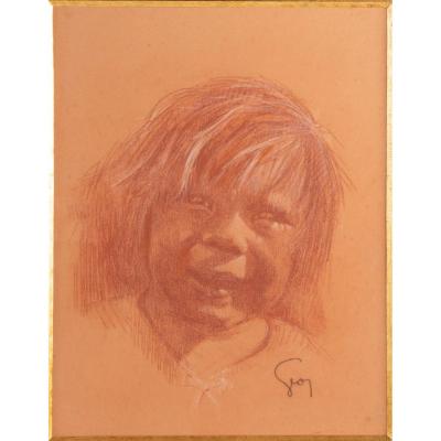 Geoffroy Henri-jules-jean (1853, 1924) - Little Smiling Girl.