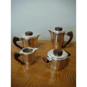 Service A The And Cafe In Silver Metal Art Deco Period