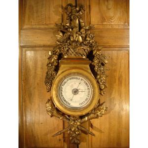 Louis XVI Style Basket Barometer, Louis Philippe Restoration Period 