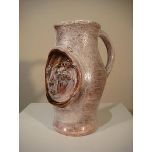 Ceramic Pitcher By Robert And Jean Cloutier Period 20th Century 