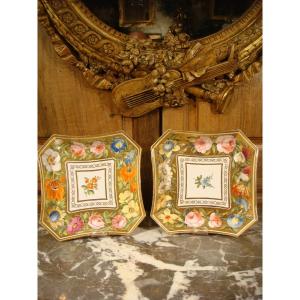 Pair Of Coalport Gold Plated Dishes England Circa 1815 