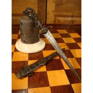 Troubadour Style Bronze Desk Dagger