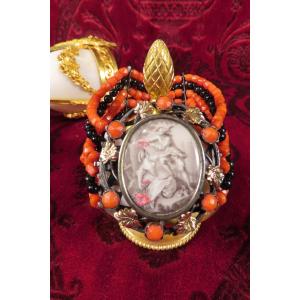 Miniature Enameled Lady's Bracelet, Napoleon III Period