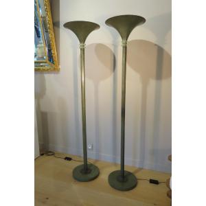 Pair Of Art Deco Floor Lamps Circa 1930