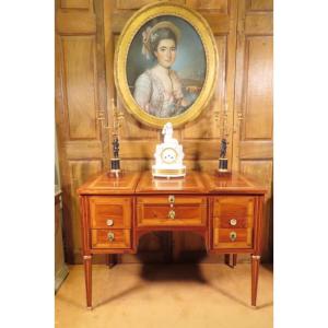 Marquetry Dressing Table Stamped By Lardin Louis XVI Period 