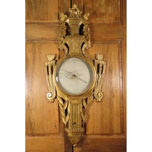 Gilt Wooden Barometer Mossy 18th Century Period